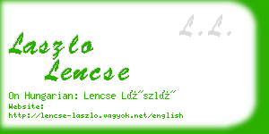 laszlo lencse business card